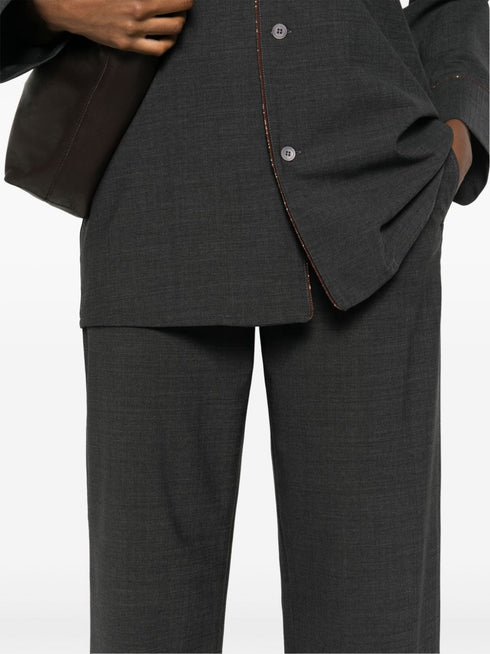 mélange-effect trousers